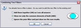 Combining Two Filters Combining Two Filters