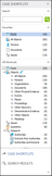Case Shortcuts pane
