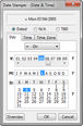 Date Stamper dialog box