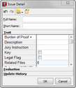 Issue Detail dialog box