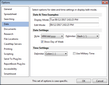 Options - Date Tab
