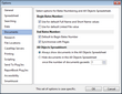 Options - Document tab