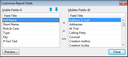 New ReportBook Wizard > Customize Report Fields