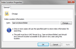 Index Location Properties