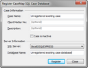 Register SQL Case Database