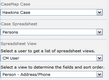Case Spreadsheet Settings
