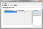 CaseMap SQL Import Utility > Case Selection tab