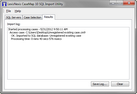 CaseMap SQL Import Utility > Results tab