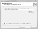 Import Users > Active Directory Group