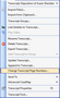 Transcript Menu