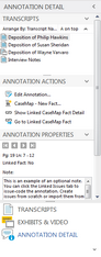 Annotation Detail pane