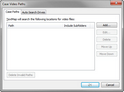 Case Video Paths > Case Paths tab