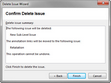 Delete Issue Wizard > Confirm Delete Issue