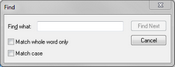 Find dialog box