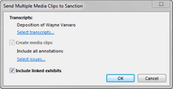Send Multiple Media Clips to Sanction