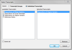 Select Transcripts