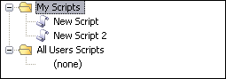 Case scripts pane options Case scripts pane options