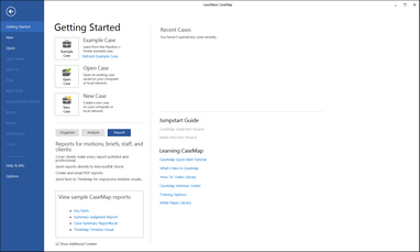 Getting Started with CaseMap tutorial