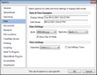 Options - Date Tab Options - Date Tab