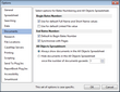 Options - Document tab Options - Document tab