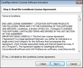 CaseMap Admin Console > License Agreement