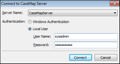 Connect to CaseMap Server