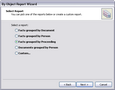 By Object Report Wizard > Select Report dialog box