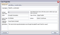 Case Properties dialog box