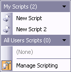 Case scripts menu options