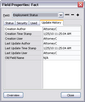 Field Properties dialog box > Update History tab