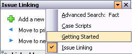 Opening the Getting Started pane