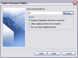 Export Personal Folders > Save exported file as dialog box