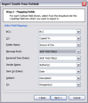 Import Emails from Outlook > Mapping Fields dialog box