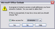 Microsoft Office Outlook dialog box