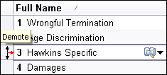 Demoting issue example