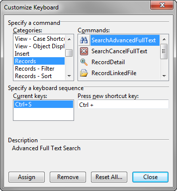 Creating or editing keyboard shortcuts