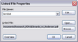 Linked File Properties dialog box