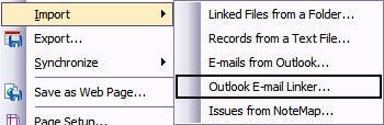 CM_outlook_email_linker_file_import_menu