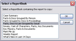 Select a ReportBook dialog box