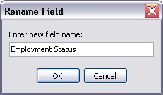 Rename Field box