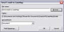 Send E-mail to CaseMap