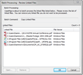 Batch Processing - Review Linked Files dialog box