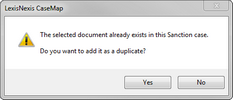 Duplicate Document Dialog box