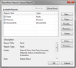ReportBook Reports dialog box