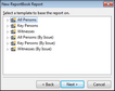 New ReportBook Wizard > New ReportBook Report > Template