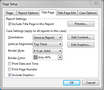 Page Setup dialog box > Title Page tab