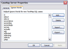 CaseMap Server Properties > Ignore Words