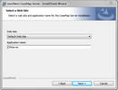 Install CaseMap Server > Select a Web Site