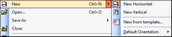 New menu command > Templates submenu