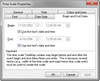 Time Scale Properties > Begin and End Dates tab